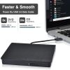 External DVD CD Drive; USB 3.0 Portable CD DVD +/-RW Drive; Slim DVD/CD ROM Rewriter Burner High Speed Data Transfer Compatible With Laptop Desktop PC