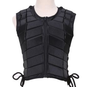 Horse Racing, Adult And Child Vests, Riding Protective Clothing, Vests, Seat Belts And Equipment (Option: Adult black-L)