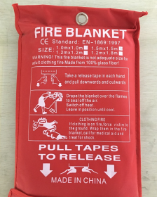 Fire Blanket Fiberglass Fire Flame Retardant Emergency Survival Fire Shelter Safety Cover Fire Emergency Blanket (Option: 1.2x1.8m)