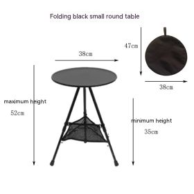 Outdoor Camping Folding Aluminum Alloy Tripod Table (Option: Black Net Pocket Storage Bag)