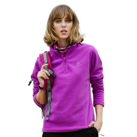 Jacket Liner Pullover Fleece Outdoor Women's Clothing (Option: Purple-XL)