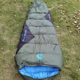 Outdoor Sleeping Bag Mummy Autumn And Winter Camping (Option: 2500kg Army Green-230x80x50cm)