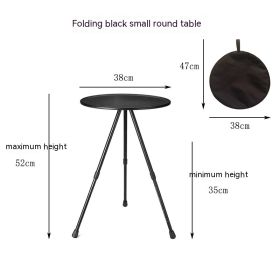 Outdoor Camping Folding Aluminum Alloy Tripod Table (Option: Black Buggy Bag)