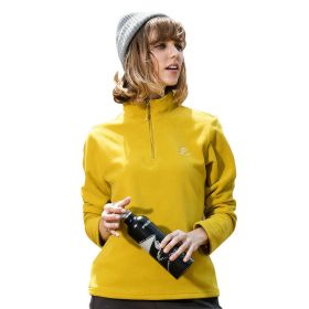 Jacket Liner Pullover Fleece Outdoor Women's Clothing (Option: Woman yellow-L)