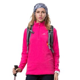 Autumn And Winter Warm Jacket Women's New Style Outdoor Women's Fleece Jacket (Option: Rose Red-2XL)