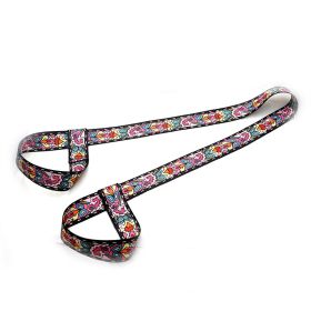 Factory Direct Sales Digital Printing Yoga Mat Strap Nylon Colorful Ratchet Tie Down Storage Belt Rope Yoga Stretch Belt (Option: Pink Love Heart)